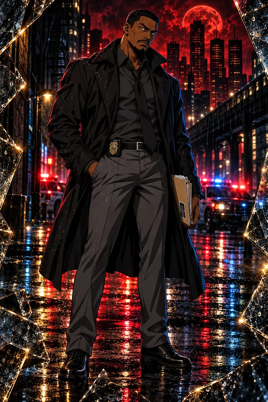 Approved anime portrait of Detective Malcolm Rusk