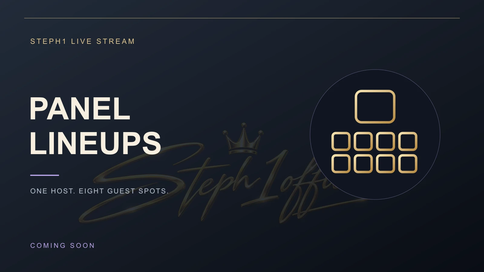 Panel Lineups — Coming soon