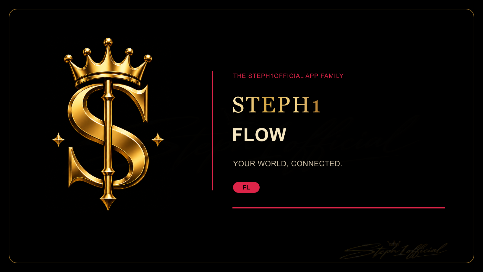 Steph1 Flow gold S, crown, and 1 app artwork