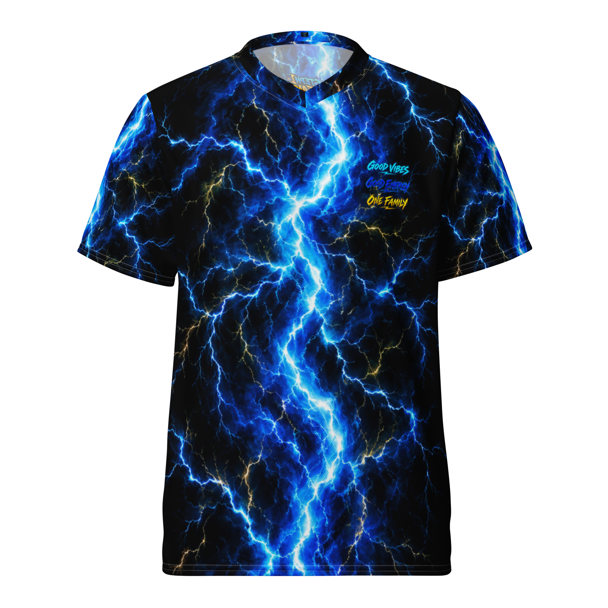 Arena Jersey with the approved electric blue lightning
